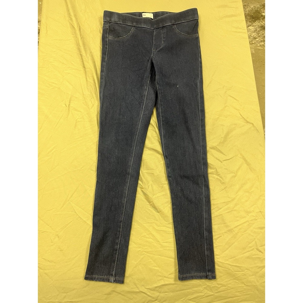 So Denim Jeggings Size 14 Girls Youth Small Snags On Front Leg.
